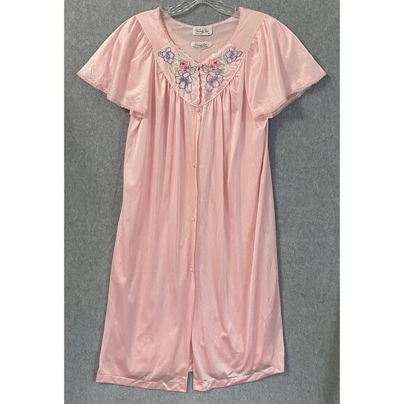 Vanity Fair Light Pink Lace Matching Gown and Robe Women Small Vintage Ladies - Picture 2 of 16